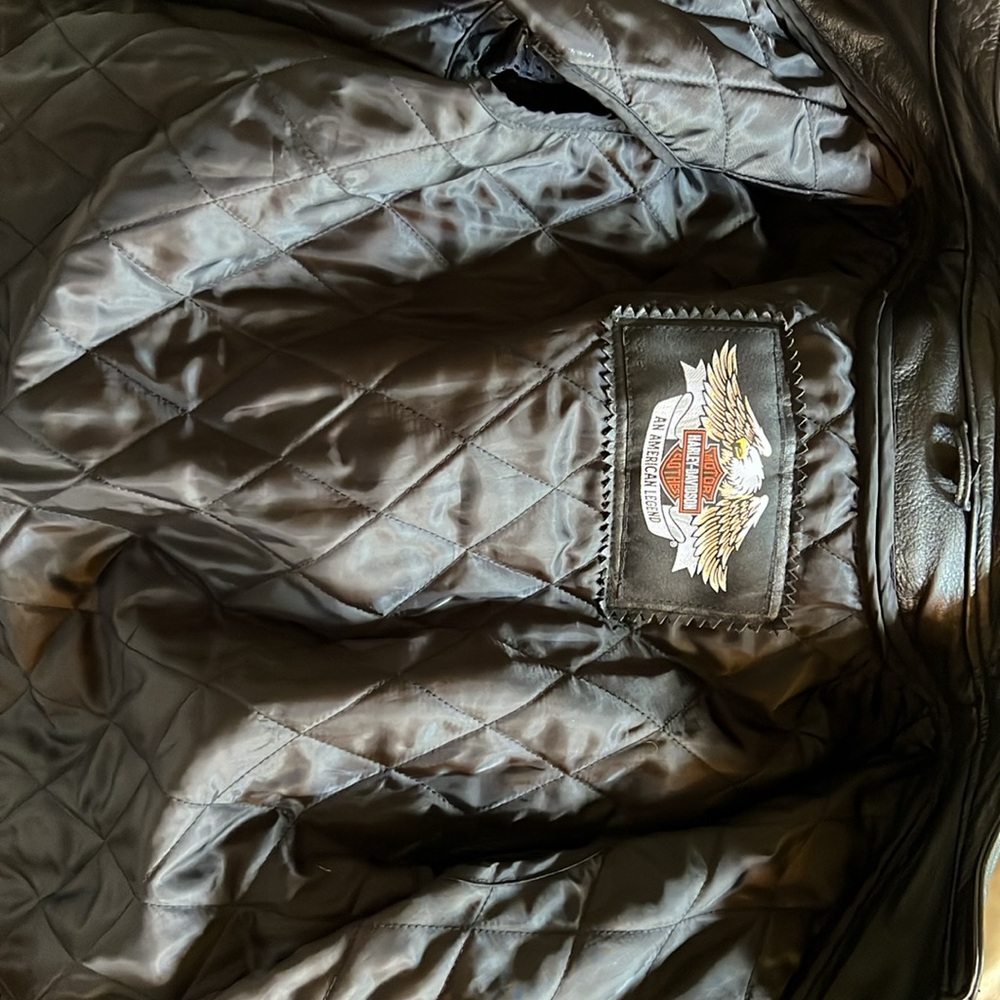 Harley Davidson Leather Riding Jacket - Picture 10 of 12